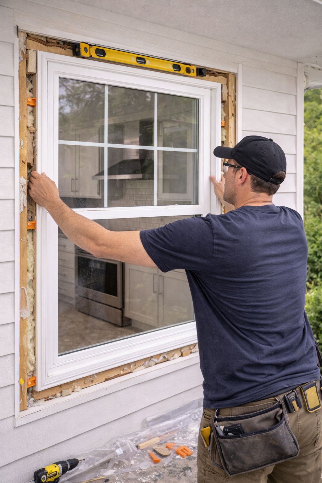 Install Exterior Window (Including window, insulation, capping)