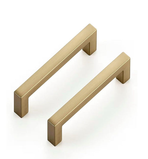 BRUSHED BRONZE STAINLESS STEEL SQUARE HANDLE 5/6/7" LENGTH