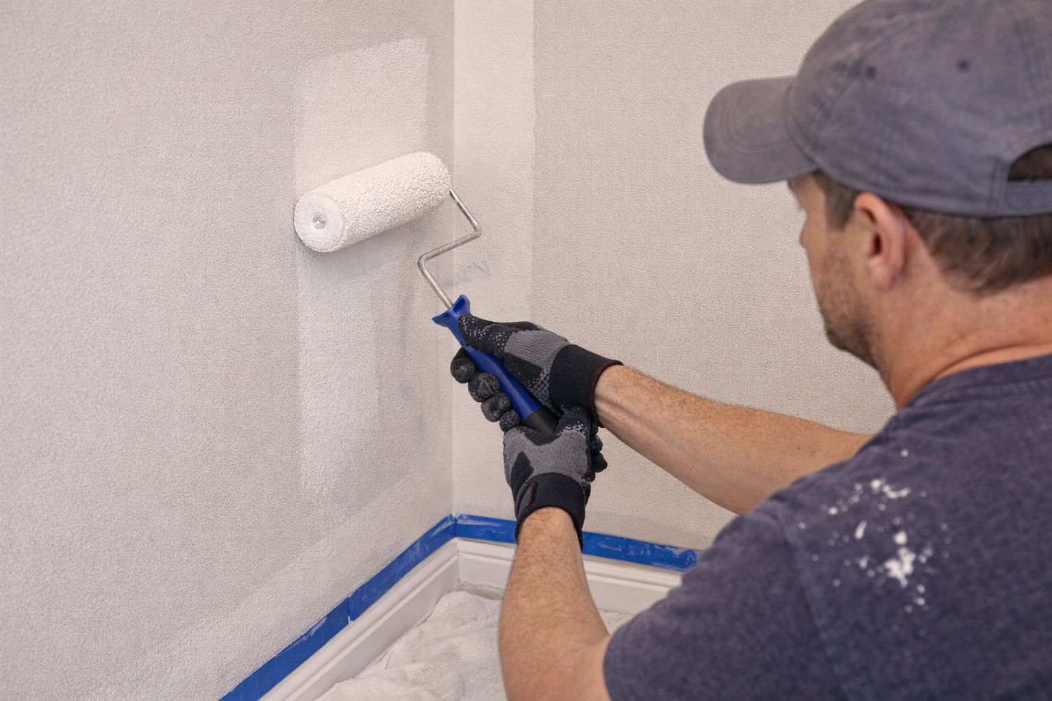 Painting per room up to 600sqft including closets, pantry, baseboard, baseshoe, and up to two door casings (includes paint)