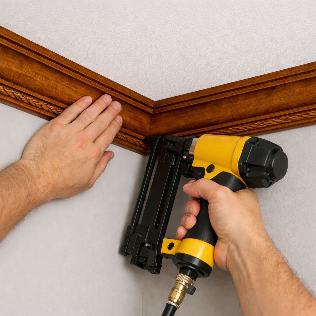 Crown molding stainable per lineal foot (including material)