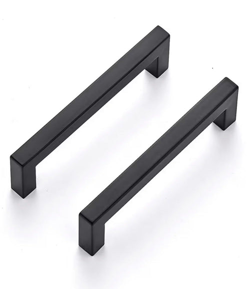 FLAT BLACK STAINLESS STEEL SQUARE HANDLE 5/6/7" LENGTH