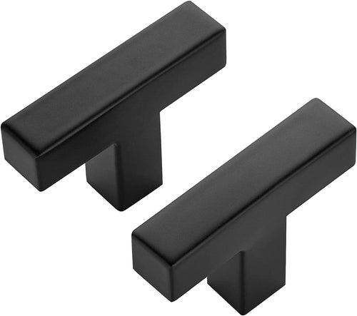 FLAT BLACK STAINLESS STEEL SQUARE KNOB 2" LENGTH