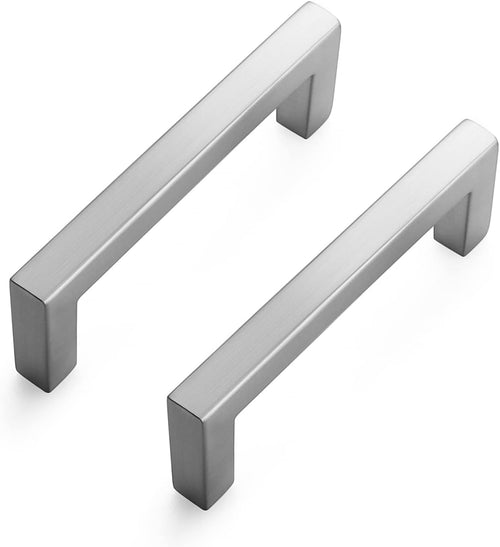 BRUSHED STAINLESS STEEL SQUARE HANDLE 5/6/7" LENGTH